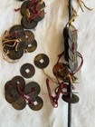 Vintage Antique Chinese Coin Square Center Sword Good Luck Talisman