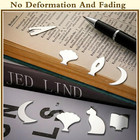 Stainless Steel Metal Bookmarks Set     120 Ultra Thin Page Markers In 5 Shapes