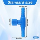 Aquarium Air Valve  10 Pcs T Shaped Control Valve Single Blue 