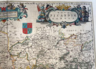 Picardie France 1640 Jan Jansson Large Antique Engraved Map 17th Century