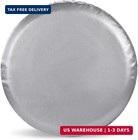 Silver Spare Tire Cover  Waterproof Pvc Leather For Suv  Rv  14 Inch 