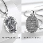 925 Silver St Benedict St Michael St Gabriel St Raphael Cross Pendant Necklac   