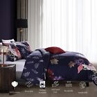 Bebejan Deep Purple Garden 100  Cotton 5 Piece Reversible Comforter Set In King