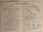 San Francisco Overland Railroad Dining Car Menu Set  1954