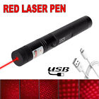 Usb Rechargeable Red Laser Pointer Pen 650nm Beam Light Lazer Pen
