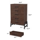 5-drawer Dresser For Bedroom  50  Tall Chest Of Drawers With Large Storage Space