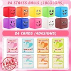 Valentine Fidget Stress Balls  24 Pack  Kids School Exchange Party Favors
