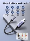 Ugreen Usb To 3 5mm Jack Audio Adapter Sound Card Support Mic Trrs Grey 