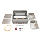 Commercial Propane Deep Fryer Countertop 12l Gas Fryer 2 Wells Stainless Steel