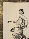 1963 Rockwell Massachusetts Mutual Life Print Ad Fishing Dogs Lucky Man Vtg 60s