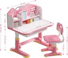 Juego De Escritorio Y Silla Para Ninos Ni  as Para Computadora Estudio Nuevo Rosa