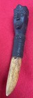 Batak Tribe Old Carved Wood Pig Tooth Warrior Magic Neck Amulet   Sumatra