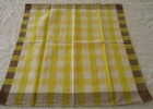 Unused Vintage Dutch Cotton Kitchen Dish Towel Yellow Brown Germany