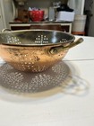 Copper Colander With Brass Handles 9 Inches In Diameter