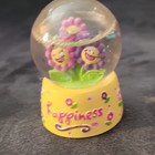 Claire s Happie-2-b-y Happiness Flower Glitter Snow Globe Glass Resin 3in 2005
