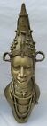 Superb African Benin King   Queen Of Ife Bronze Heads