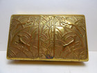 Vtg Art Deco Style Elgin American Leaping Gazelles Compact Carryall Case