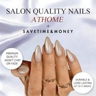 Cat Eye Press On Nails Almond - Beige Nude Press On Nails Stiletto  Almond Nude