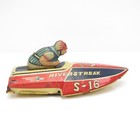 Vintage 1950 s Hadson Riverstreak S-16 Friction Tin Litho 5  Speedboat