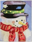 Family Arts Needlepoint Hand Painted Canvas  snowman  Brand New