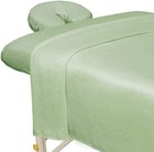 Microfiber 3-piece Massage Sheet Set  Sage  Ultra-light  Stain  And Wrinkle-r   