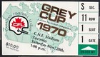 1970 Cfl Football Grey Cup Ticket Stub Icert 5 Ex Stampeders Alouettes Toronto