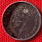 1942 Newfoundland 10 Cents Silver Coin George Vi Beautiful Tone Km  20