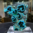 727g Natural Silicon Malachite Crystal Quartz Mineral Energy Decor stand
