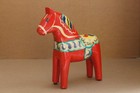 Used   No Maker s Mark   Dala Horse Wooden Figurine Red 9 Inches Tall