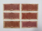 Italy 100 Lire 1943   Turrita Testina   Ww Ii   Banknote Lot Of 6 Banknotes
