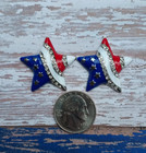 Red  White And Blue Star Magnetic Pin  Western  Halter   Western Hat Jewelry