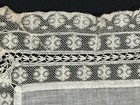 Antique  Victorian  Tambour Lace Wedding Handkerchief Hankie