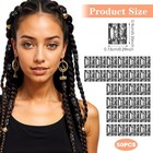 Adjustable Metal Tube Beads For Dreadlocks 50 Pcs Black Hair Cuff Clips Braids