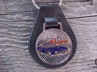 Blue Plymouth  cuda Chrome Leather Key Fob Nos Rare Barracuda Key Holder 