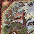 Needlepoint Woodland Animals Accent Pillow Cover 16  Square Fringed Hand Crafted