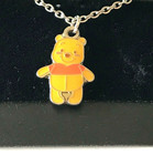 Vintage Disney Winnie The Pooh Necklace Charm 18  Silver Disneyana Signed