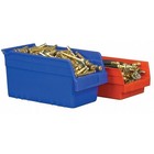 Akro-mils 30048blue Shelf Storage Bin  Plastic  Blue  6 In H  4 1 8 In W  17