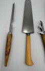 Vtg 4 Piece Bakelite Cake Knife server Cheese Knife Bottle Opener Mixed Lot