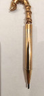 Vintage Cane Mechanical Pencil Gold Tone Novelty Mini Walking Stick Twist Lead