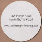 Southern Grist Brewing Co  Beer Coaster Nashville Tn