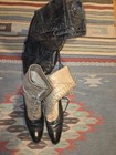 Boots Victorian Edwardian Antique Womans Black Leather High Top Lace Up Lot Of 2