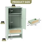 70  Armoire Tower Tall Wardrobe Closet Storage Drawer With Hanging Rods Bedroom