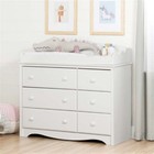 South Shore Angel 6 Drawer Changing Table Dresser In Pure White