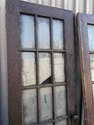 Vintage C1900-20 Pair Oak French Doors Old Varnish 84 5 28 1 5    Early Glass - B