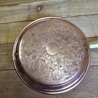 Antique Copper Bed Warmer Pan Embossed Lid Wood Handle Vintage Fireplace Decor 