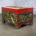 Indonesian Maduran Gilded Smaller Merchants Chest Or Treasure Trunk