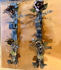Vintage Wrought Iron Curtain Rod Brackets