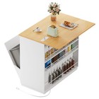 Double 10 Gallon Tilt Out Trash Can Storage Cabinet Kitchen Island With Outlet