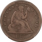 1857-o Seated Liberty Quarter - Pcgs Vg-08