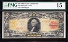  ultra Rare  Choice Fine 1905  20  technicolor  Gold Certificate  Pmg 15  468428